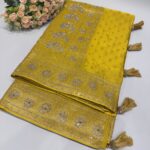 Gajji Silk Yellow Saree
