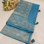 Gajji Silk Blue Saree