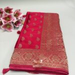 Gajji Silk Magenta Pink Saree