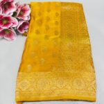 Gajji Silk Yellow Saree
