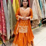 Orange Redmade Suit with Skirt