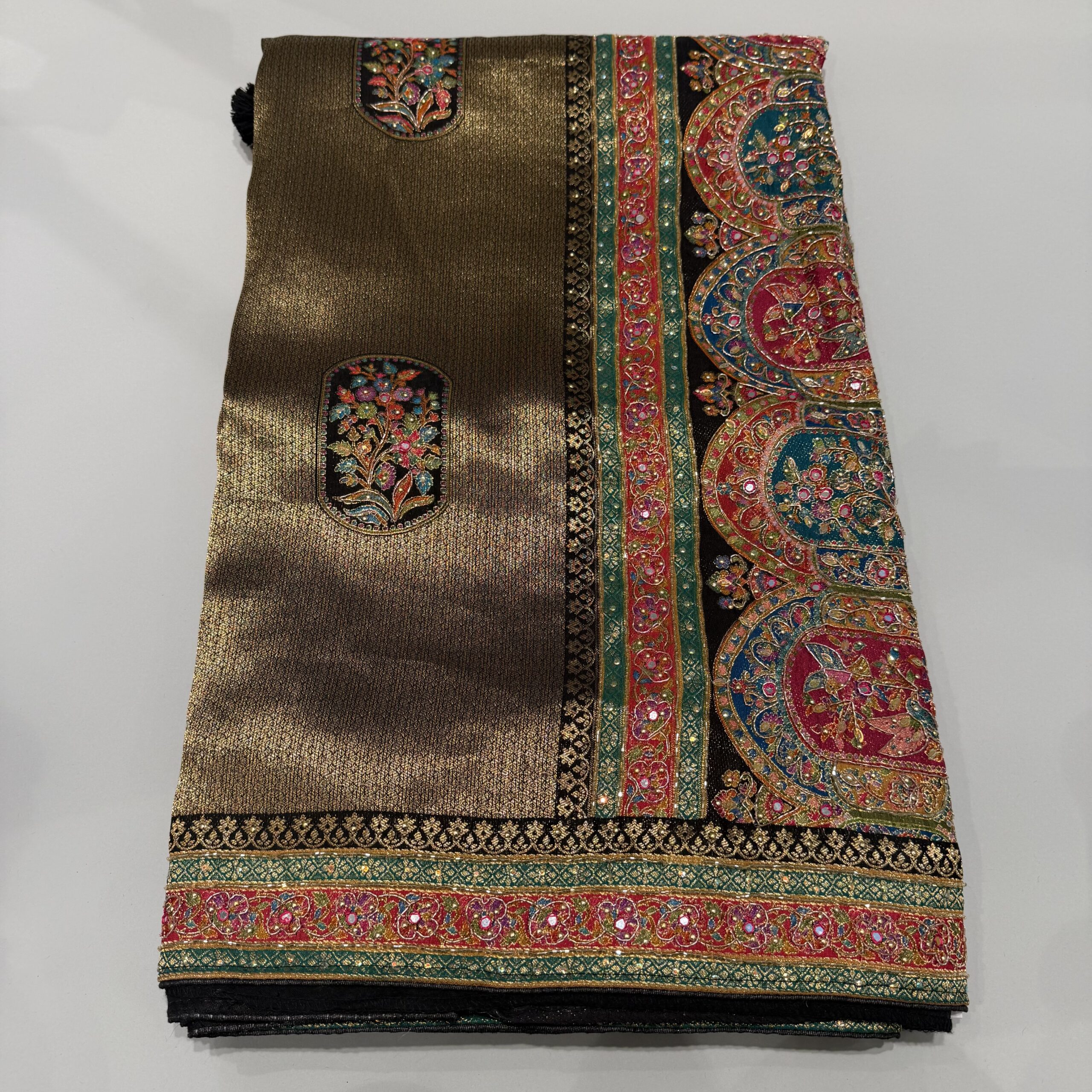 Black Pure Silk Royal Saree