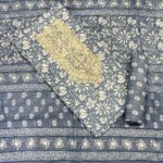 Grey Cotton Unstich Suit