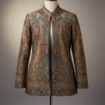Pashmina Band Collar Handwoven Short Jacket