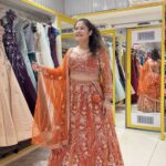 Orange CropTop with Skirt