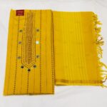 Yellow Cotton Un-Stiched Suit Set