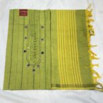 Parrot Green Cotton Un-Stich Suit Set