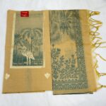 Mustard Yellow Jamdani Cotton Suit-Set