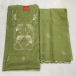 Green Mal-Cotton Un-Stich Suit Set