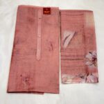 Pink Cotton Linen Un-Stiched Suit