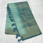 Sea Blue Mix Softy Silk Saree