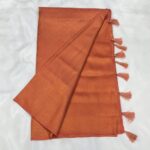 Orange Softy Silk Saree