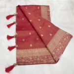 Pink Shimmer Tissue Silk Saree