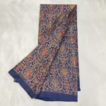 Dark Blue Tussar Silk Saree
