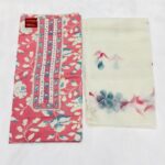 Pink Cotton Un-Stiched Suit