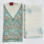 Sea Blue Cotton Un-Stiched Suit