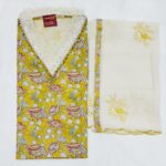 Yellow Cotton Un-Stiched Suit