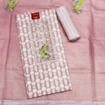 Onion Pink Cotton Un-stiched Suit