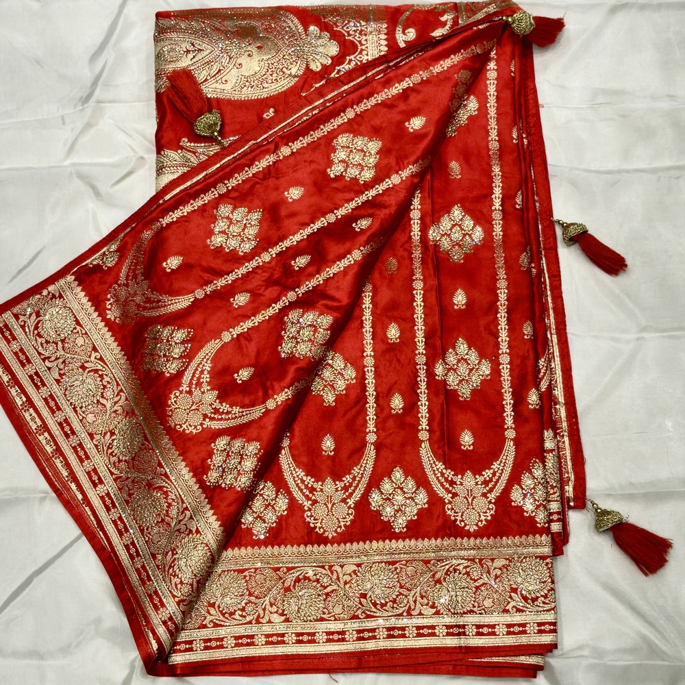 Bridal Red Booti with Stone Work2
